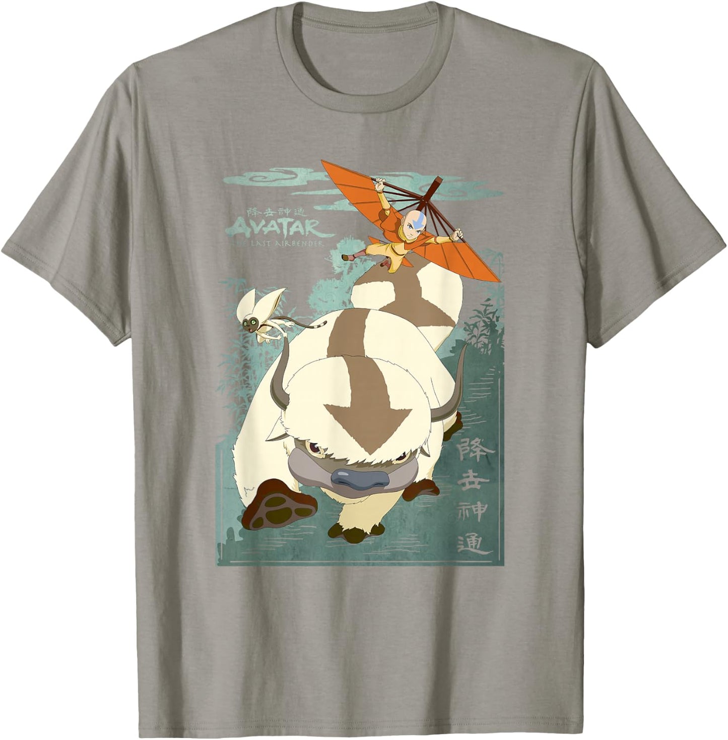 Avatar: The Last Airbender Appa Momo & Aang in Flight Small T-Shirt - T-Shirt | Sand