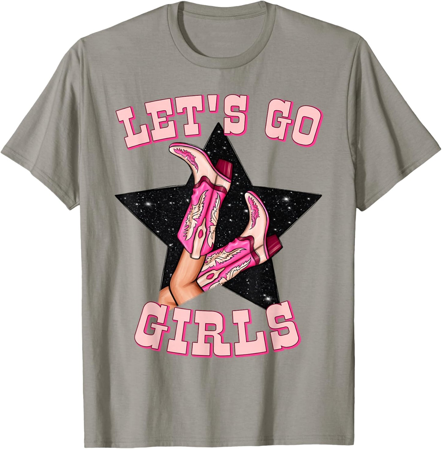 Let's Go Girls Bride Squad Pink Western Bachelorette Party T-Shirt - T-Shirt | Sand