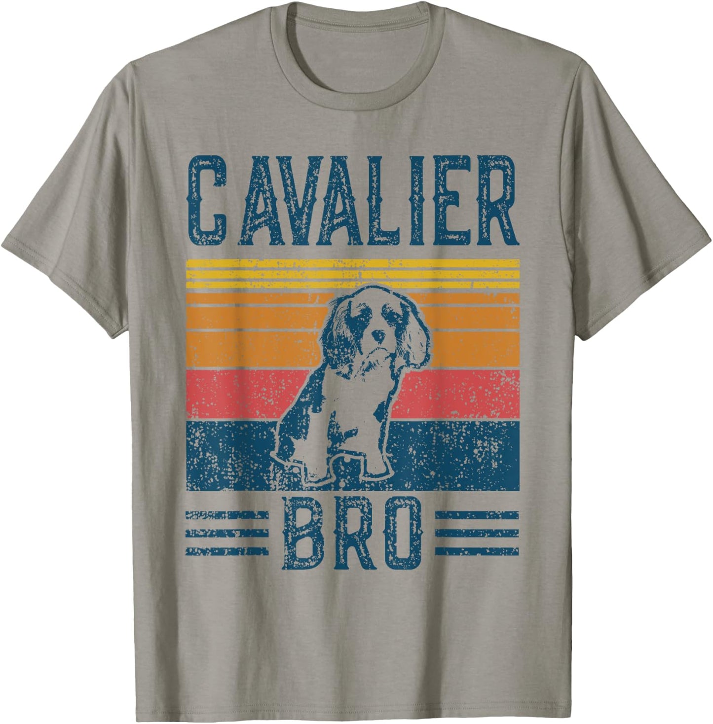 Dog Cavalier Bro - Vintage Cavalier Bro T-Shirt - T-Shirt | Sand
