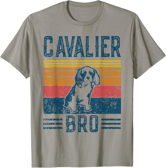 Dog Cavalier Bro - Vintage Cavalier Bro T-Shirt - T-Shirt | Sand
