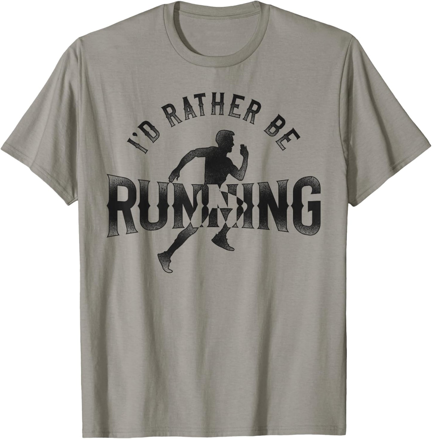 Running Runner Half Marathon Vintage I'd Rather Be Running T-Shirt - T-Shirt | Sand