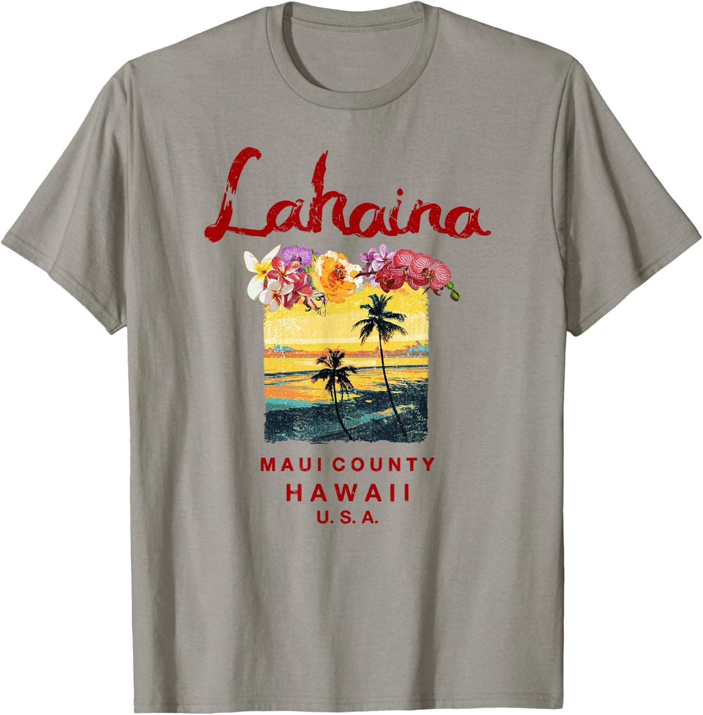 Hawaii Lahaina Maui Vintage Hawaiian T-Shirt - T-Shirt | Sand