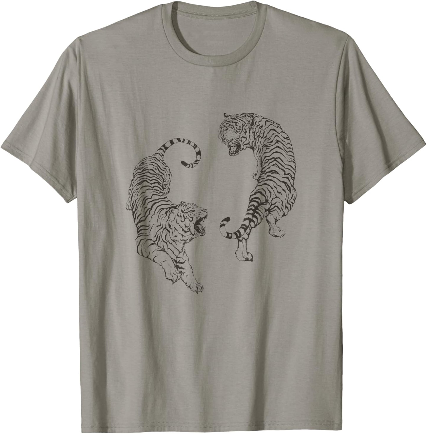 Tiger Yin Yang | Taichi | Orient Culture T-Shirt - T-Shirt | Sand