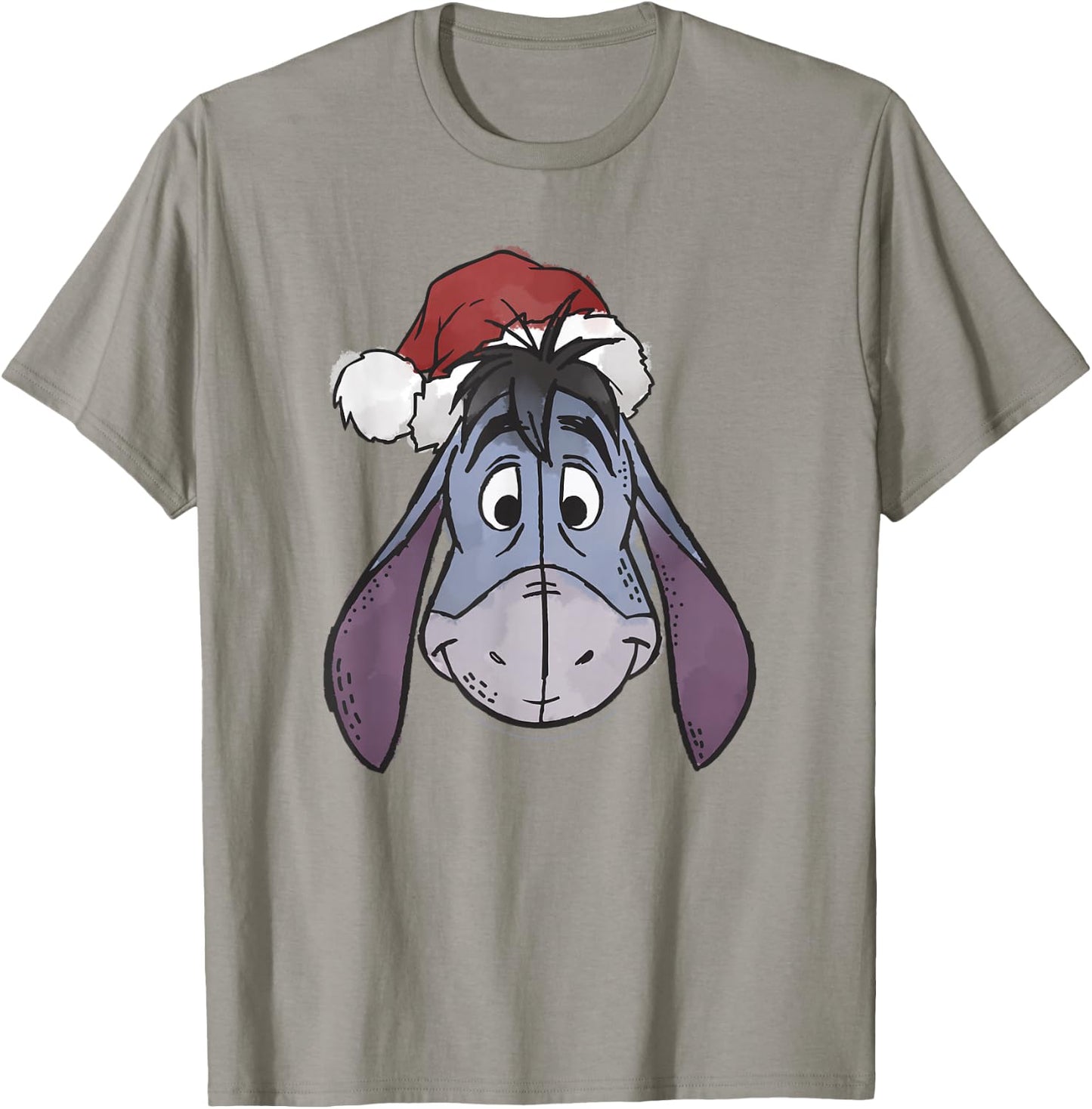 Disney Winnie The Pooh Christmas Eeyore Santa Hat T-Shirt - T-Shirt | Sand