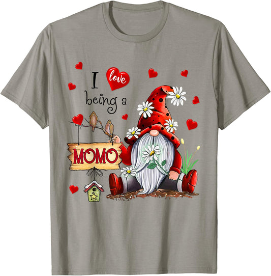 Grandma Gift - I love being a Momo Cute Hearts T-Shirt - T-Shirt | Sand