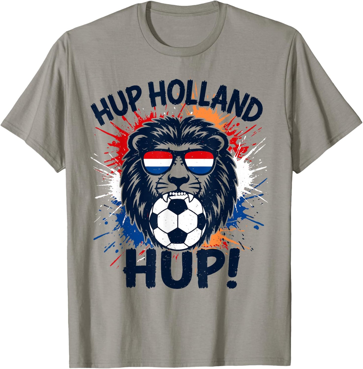 Hup Holland, Netherlands Flag Lion, Nederland Dutch Orange T-Shirt - T-Shirt | Sand