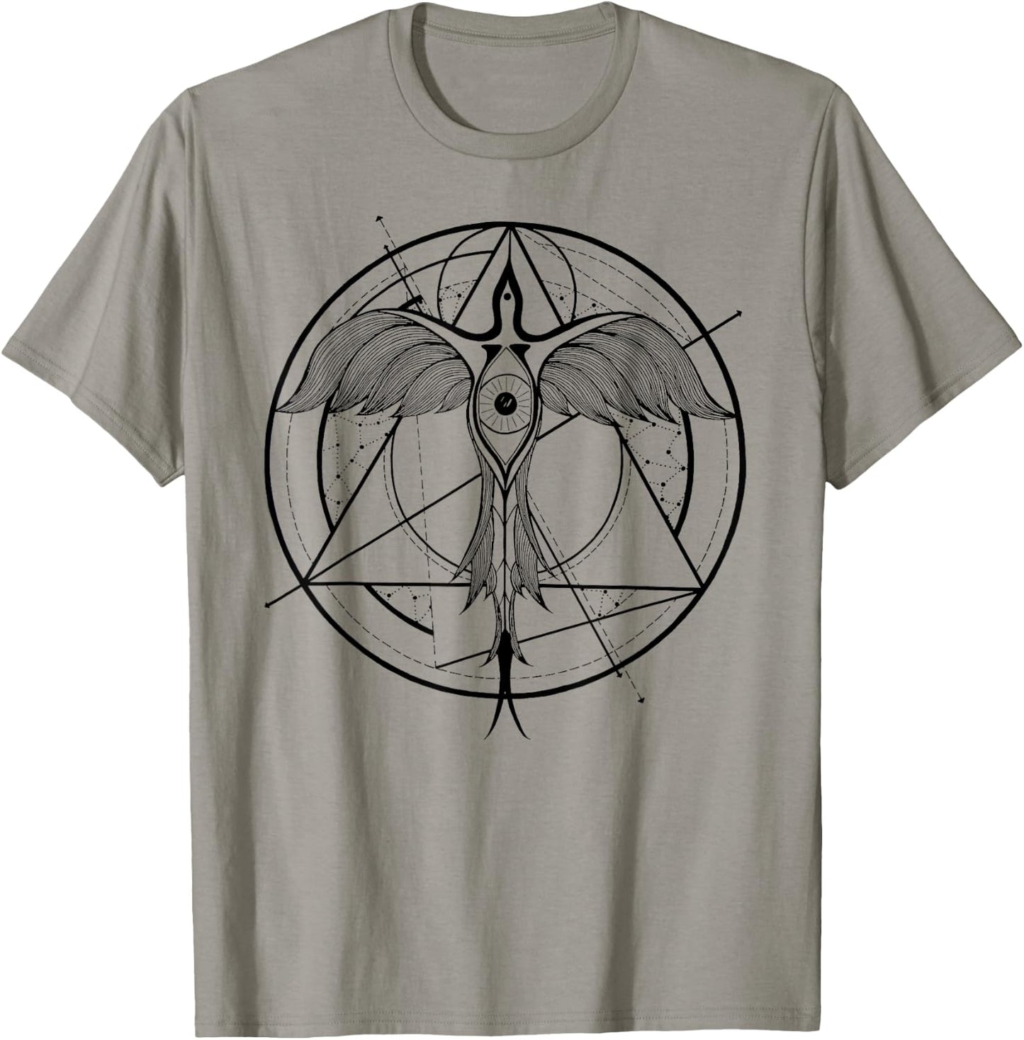 Phoenix ascending | Third eye | Sacred Geometry T-Shirt - T-Shirt | Sand