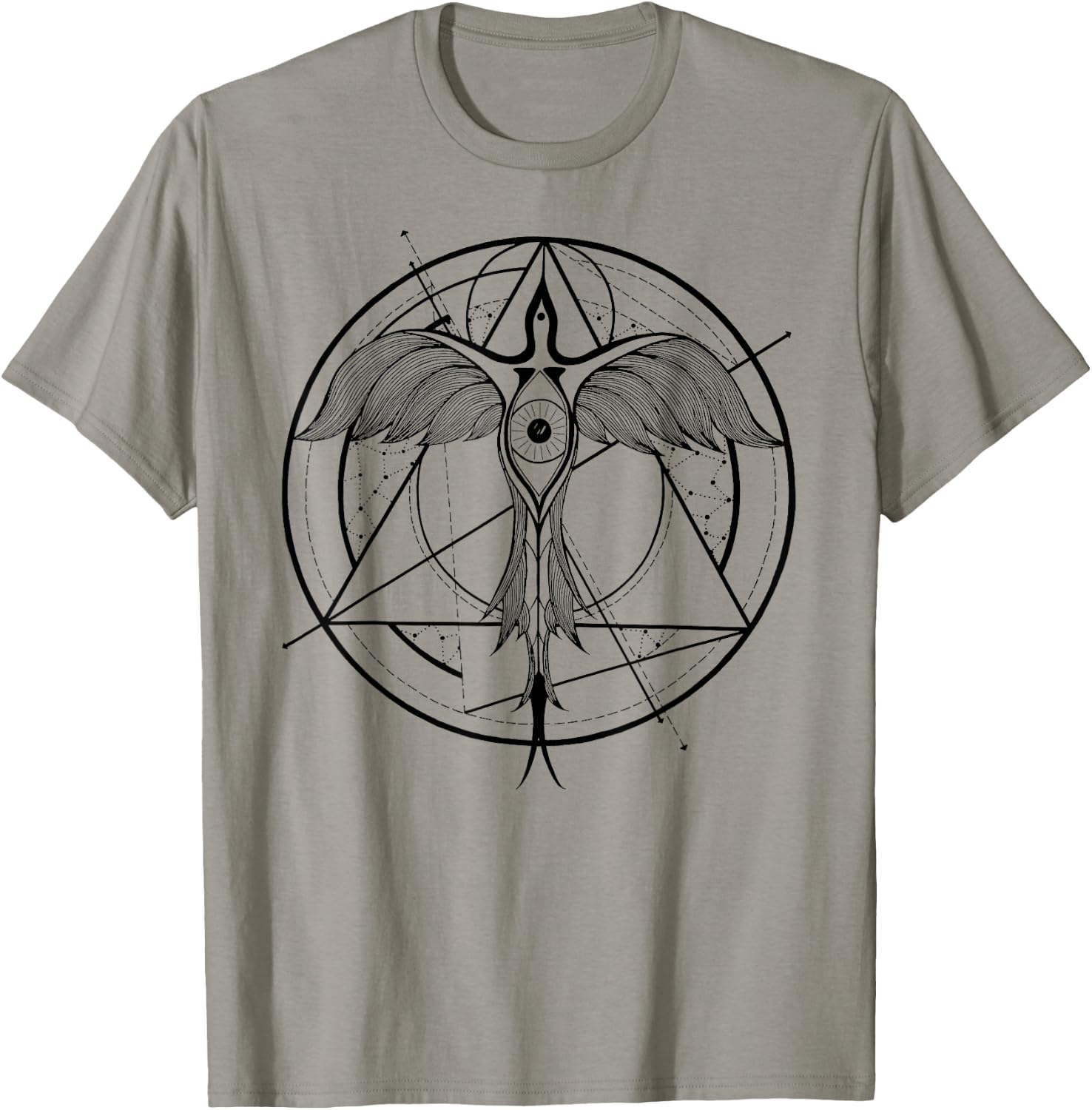 Phoenix ascending | Third eye | Sacred Geometry T-Shirt - T-Shirt | Sand
