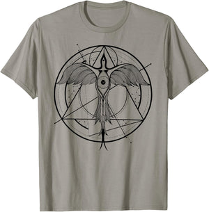 Phoenix ascending | Third eye | Sacred Geometry T-Shirt - T-Shirt | Sand