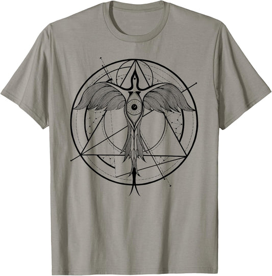 Phoenix ascending | Third eye | Sacred Geometry T-Shirt - T-Shirt | Sand