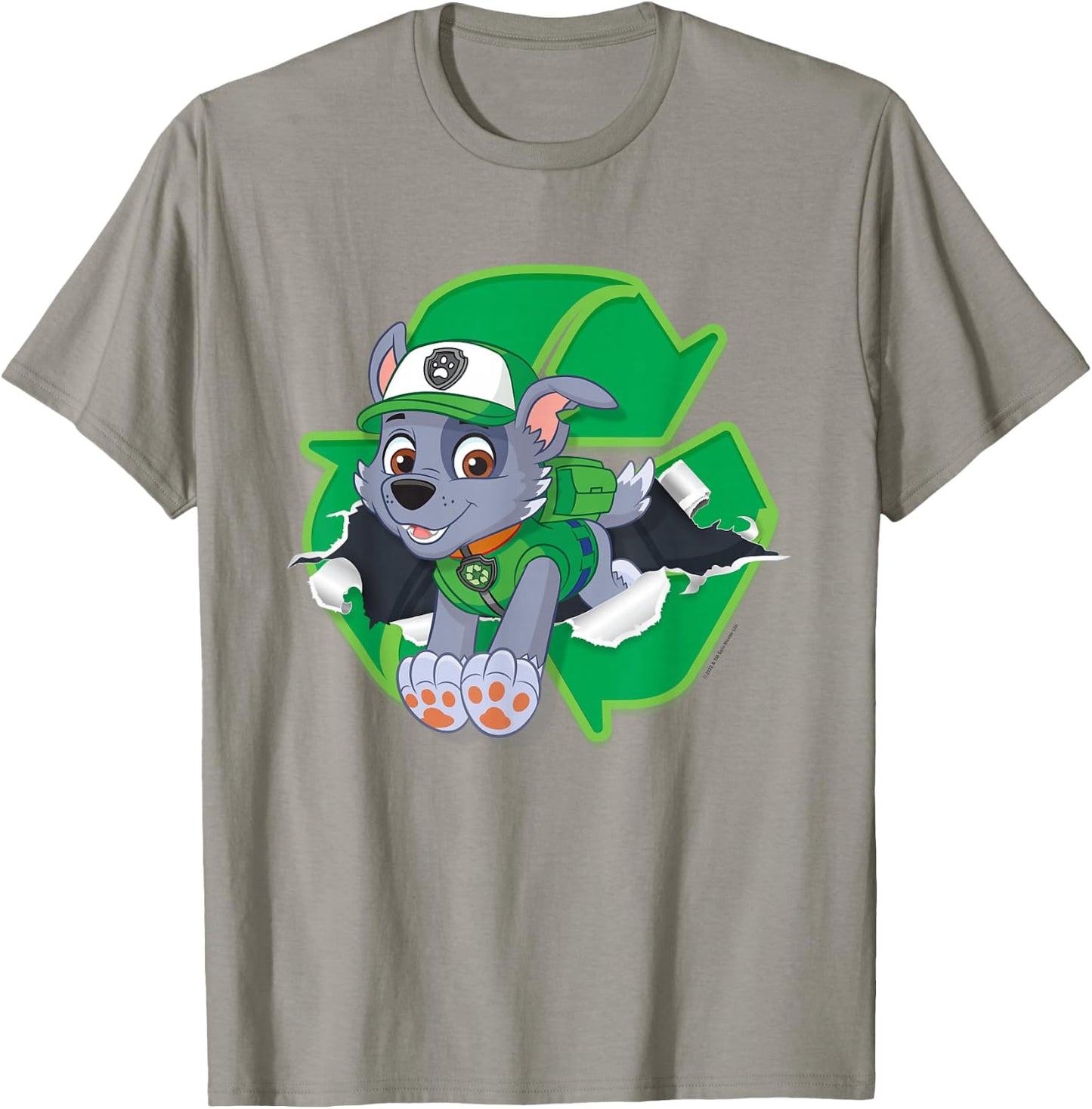 Paw Patrol Rocky Torn Badge T-Shirt - T-Shirt | Sand