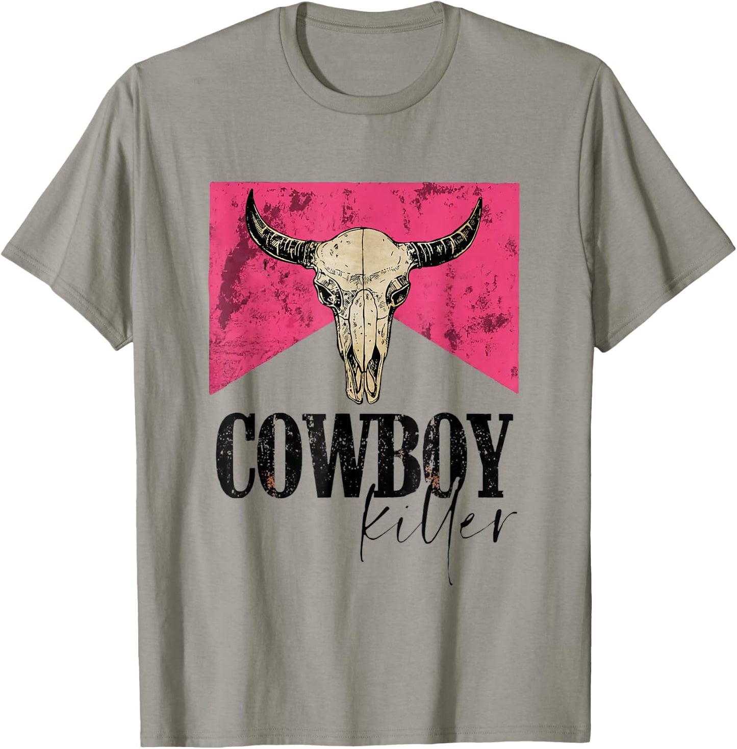 Western Cowgirl vintage Punchy Cowboy Killers bull horn T-Shirt - T-Shirt | Sand