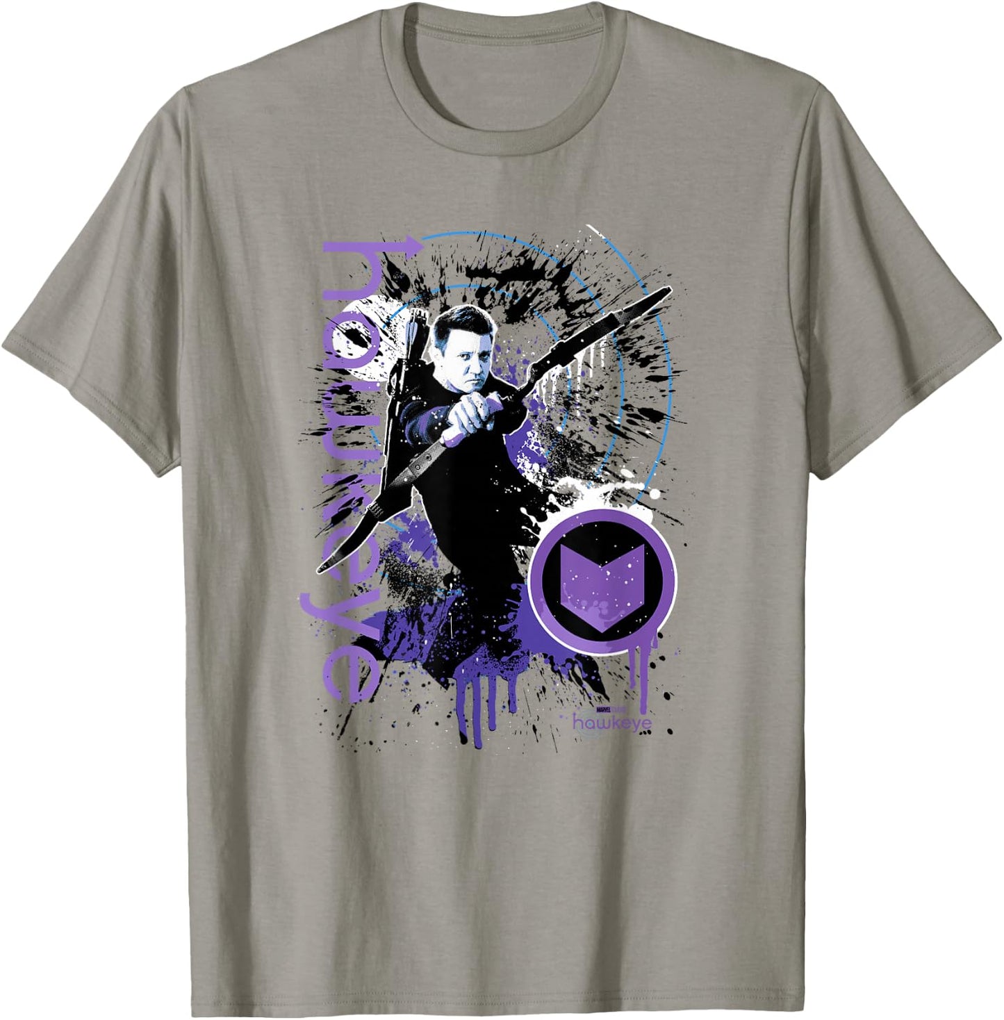 Marvel Hawkeye Disney Plus Target Paint Splatter T-Shirt - T-Shirt | Sand