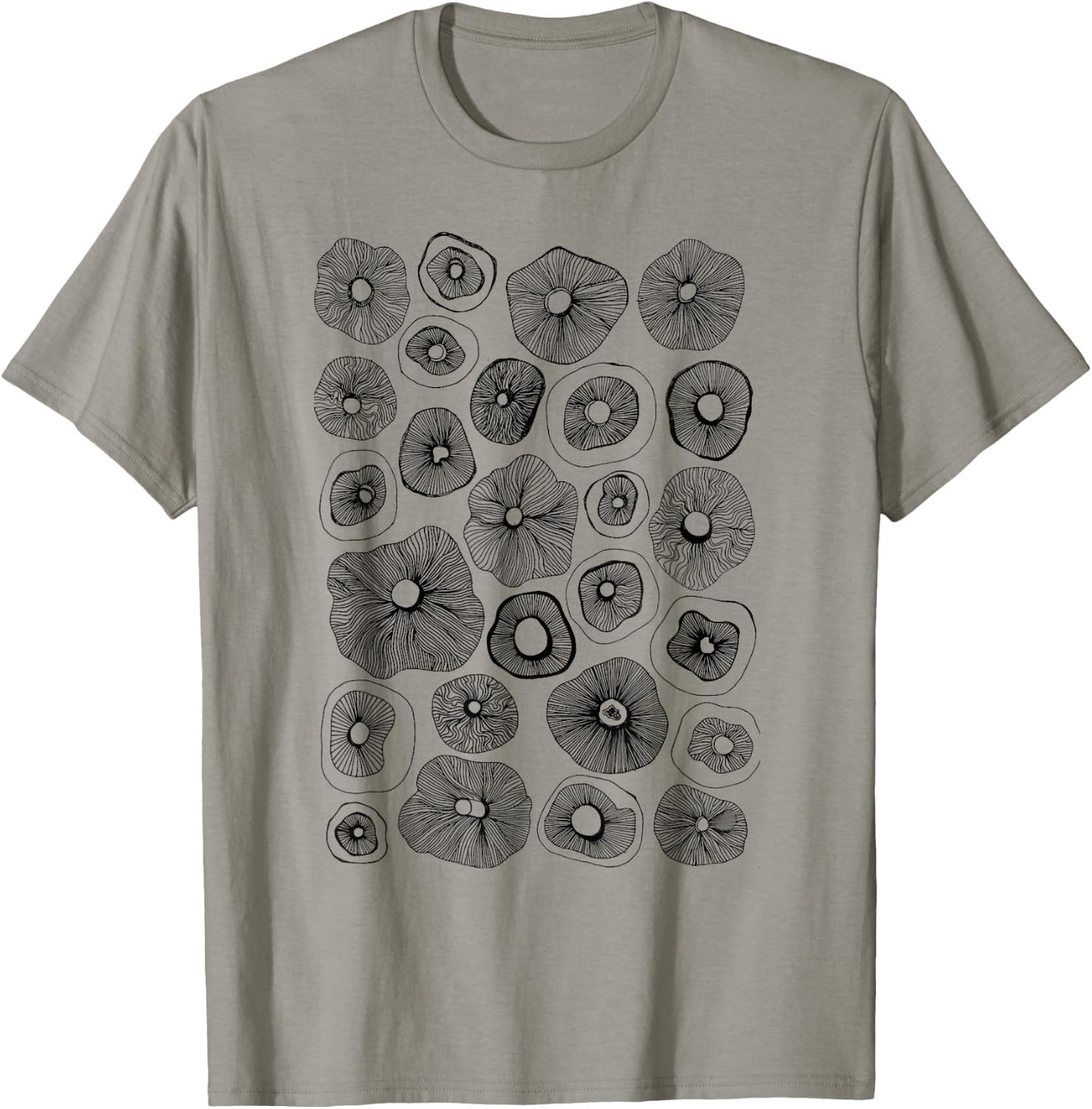 Morel Mushroom Spore Print T-Shirt - T-Shirt | Sand