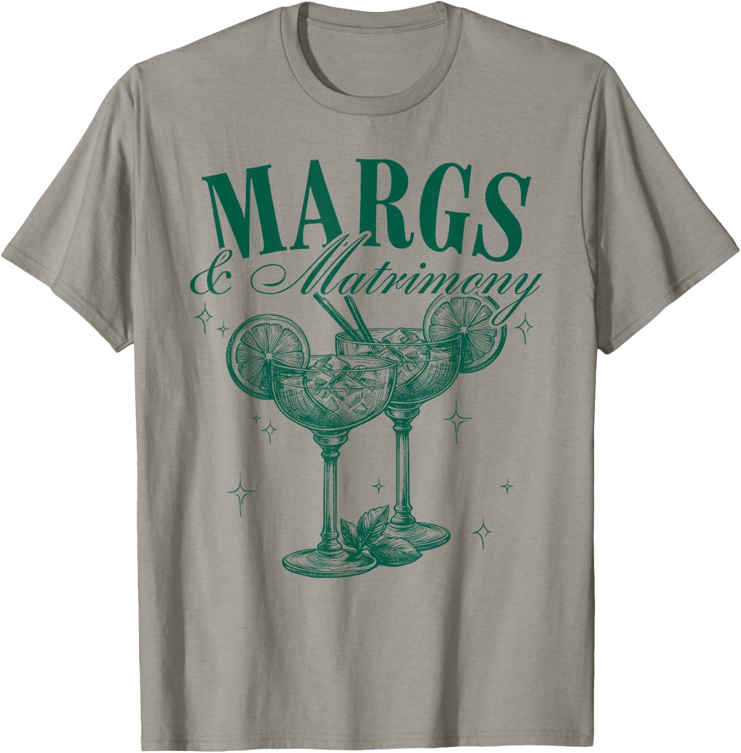 Margs and Matrimony Bachelorette Party Margarita Drink Team T-Shirt - T-Shirt | Sand