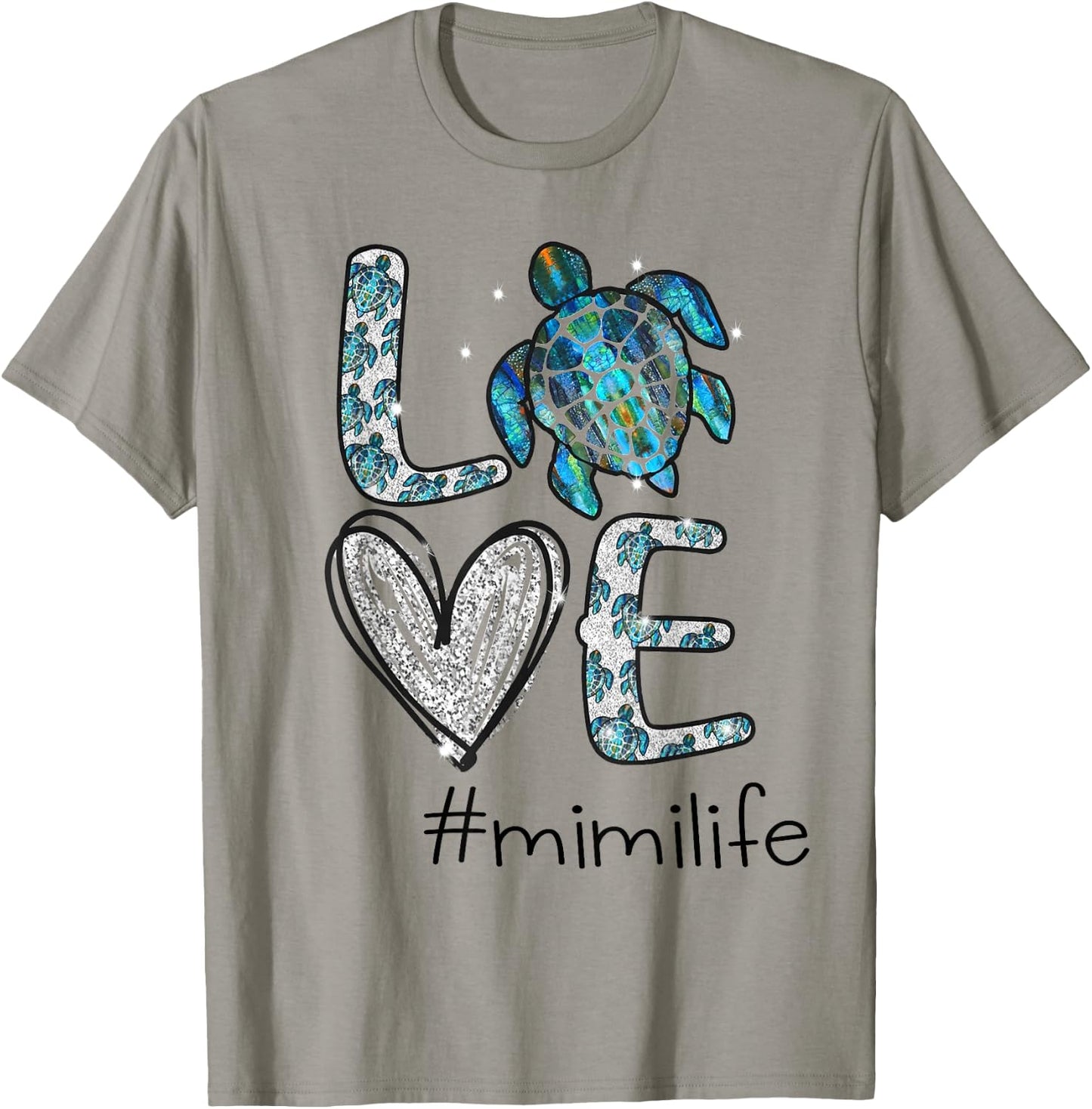 Grandma Turtle - Love Mimi Life Sea Turtle, Mimi Turtle T-Shirt - T-Shirt | Sand