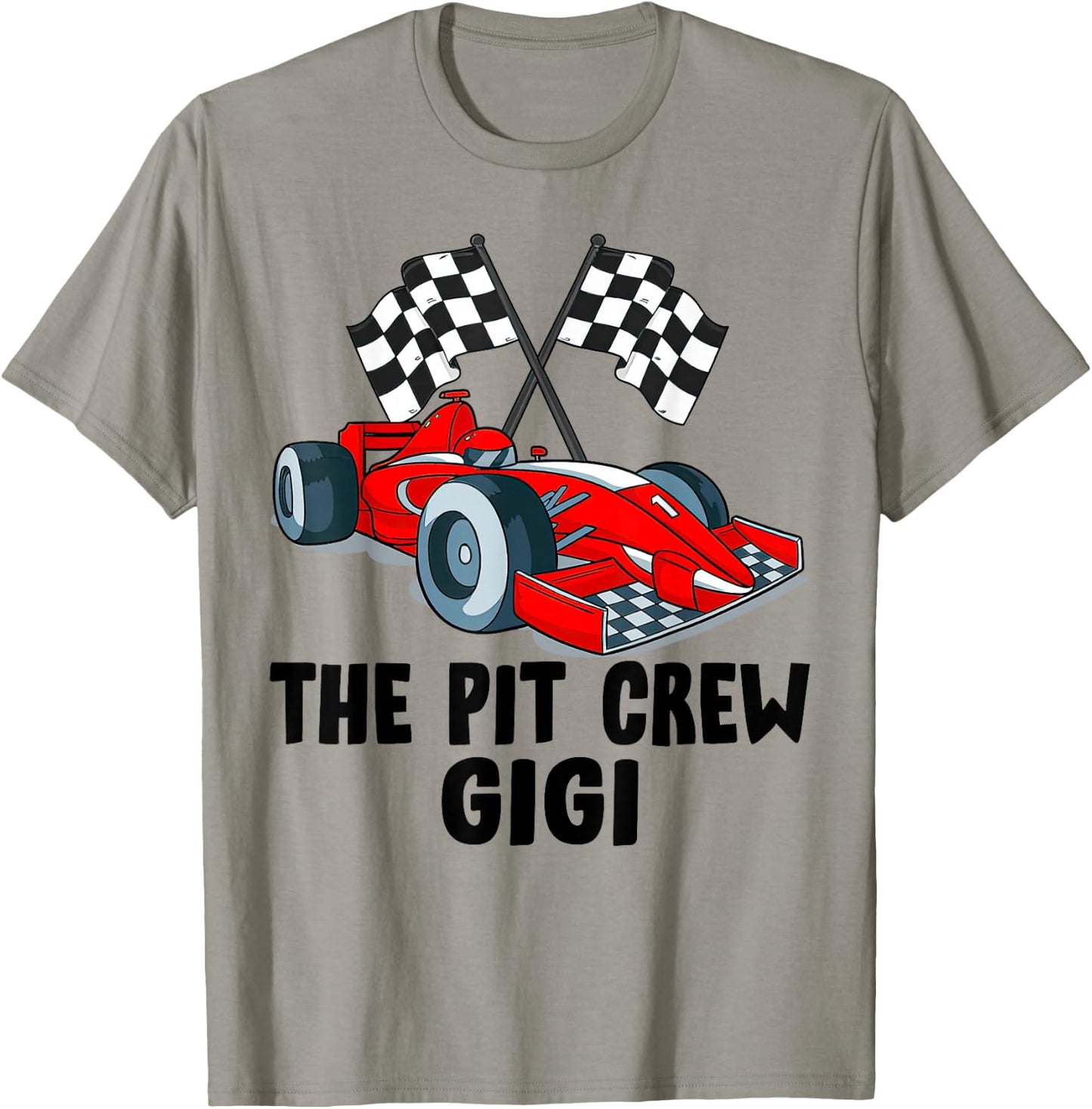 Gigi Pit Crew Race Car Birthday Party Racing Family T-Shirt - T-Shirt | Sand