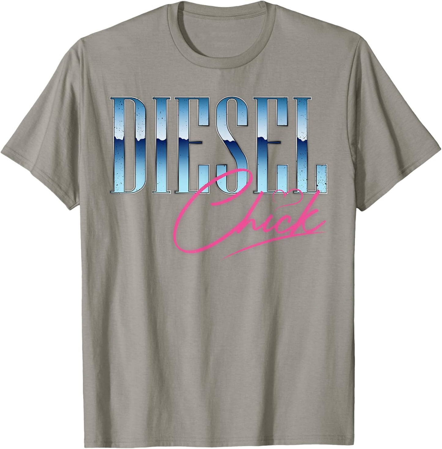Diesel Chick Trucker Truck Driver Funny Women Retro Vintage T-Shirt - T-Shirt | Sand