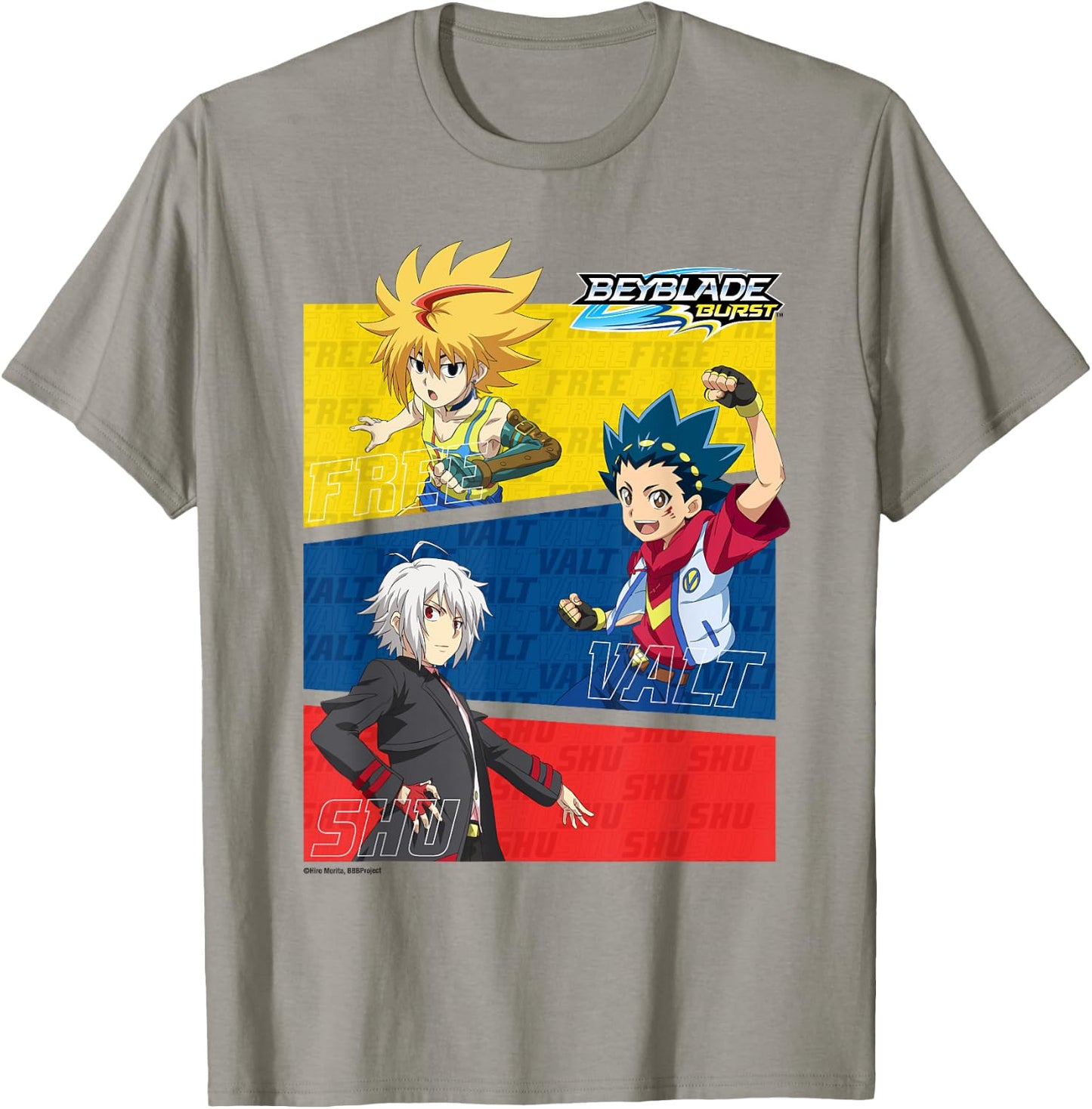 Beyblade Burst Quaddrive Valt Shu Free T-Shirt - T-Shirt | Sand