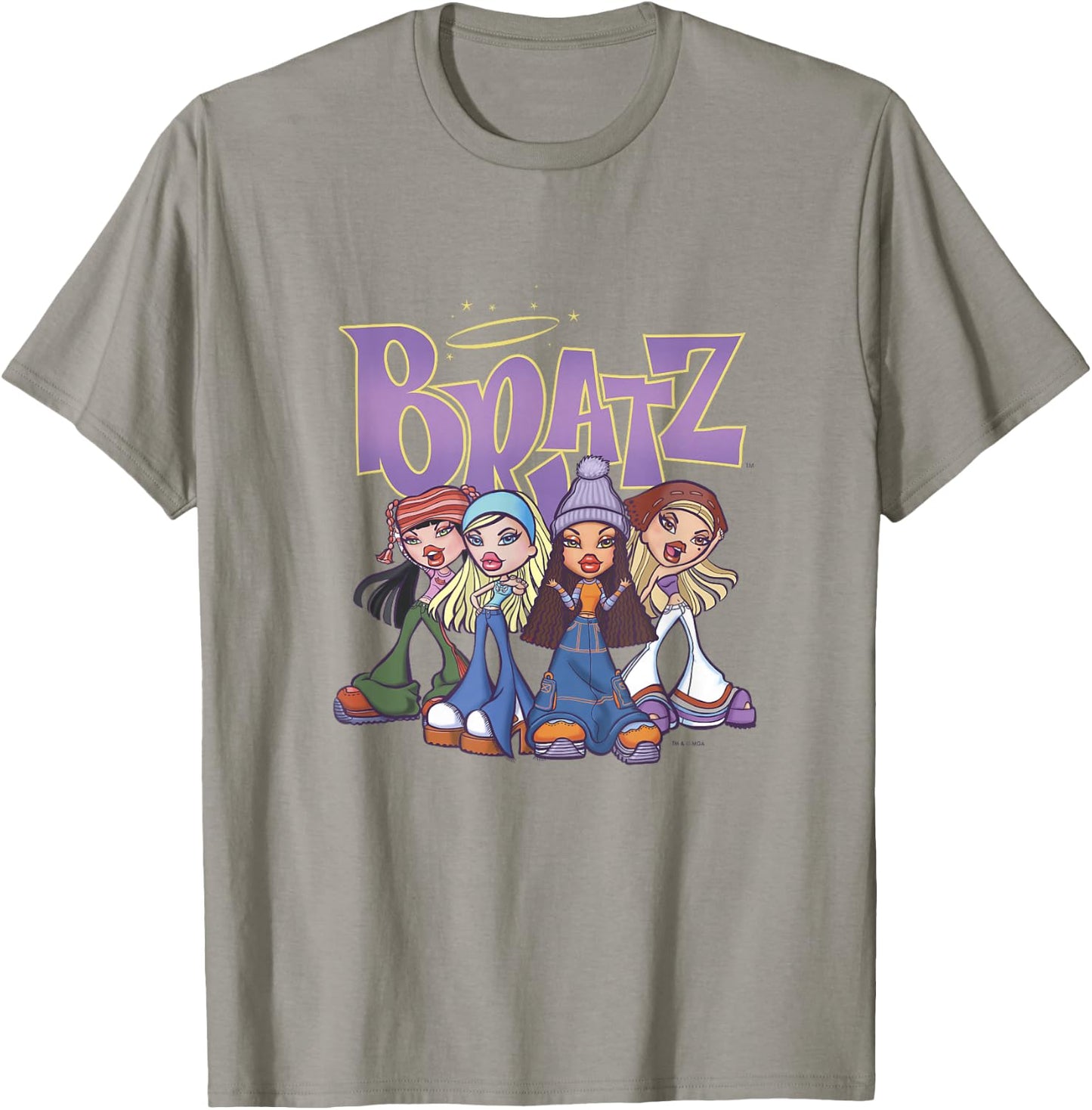Bratz Classic Crew BFFs Vintage Group Shot T-Shirt - T-Shirt | Sand