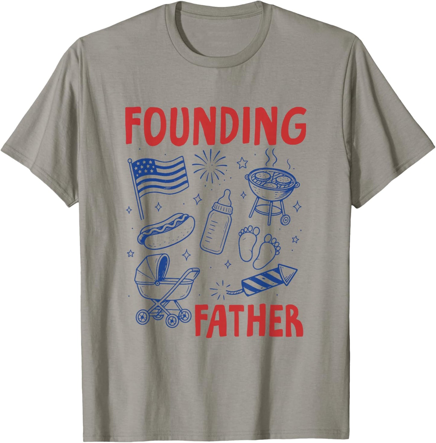 an All American Baby Pregnancy Announcement 4th of July T-Shirt - T-Shirt | Sand