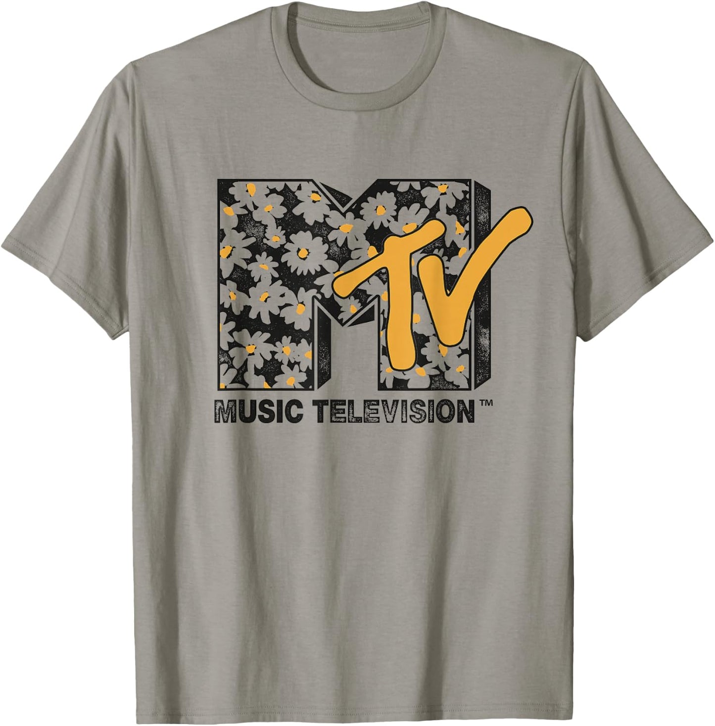 MTV Daisy Distressed Logo T-Shirt - T-Shirt | Sand