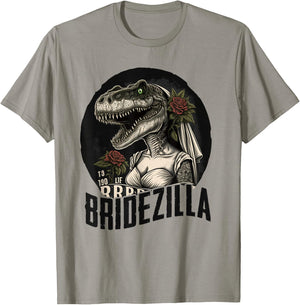 Funny T-Rex Bride Design, BrideZilla T-Shirt - T-Shirt | Sand