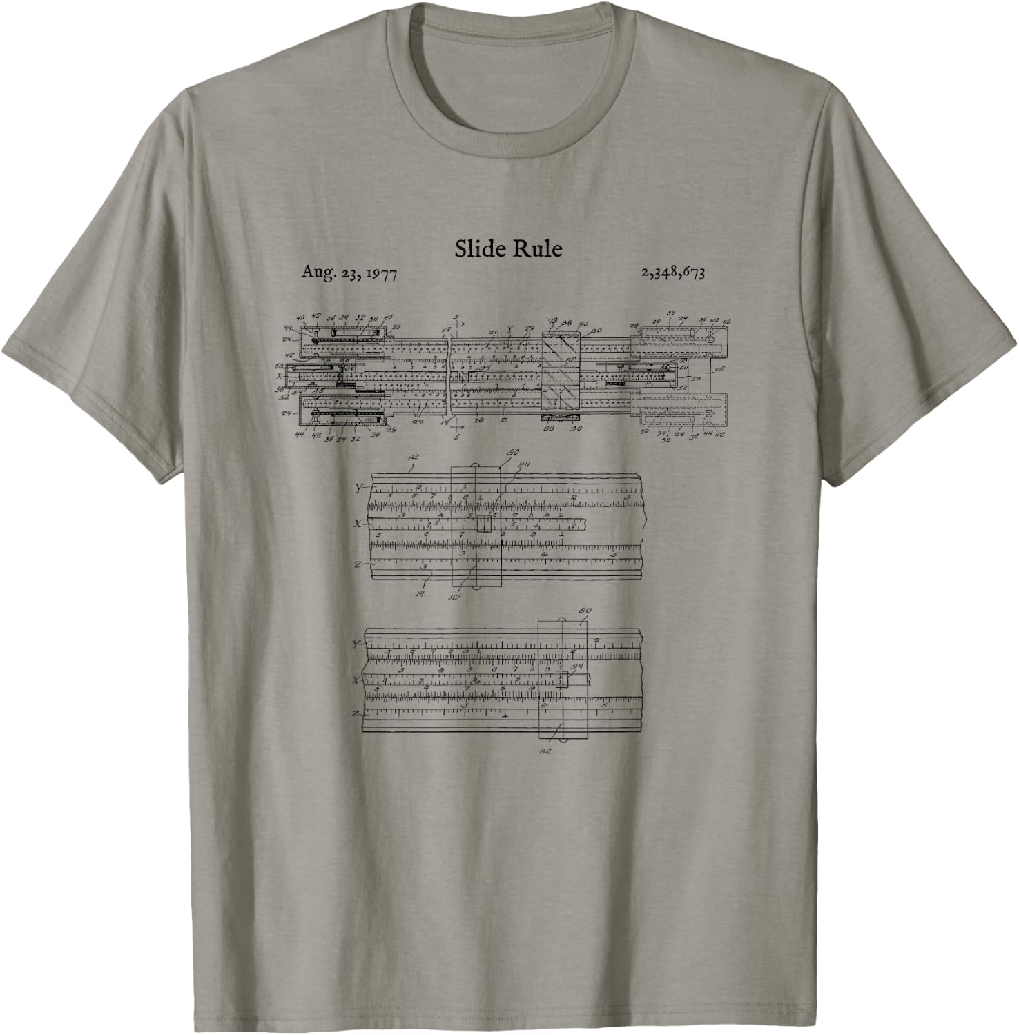 Vintage Slide Rule Shirt - Engineer Mechanical Calculator T-Shirt - T-Shirt | Sand