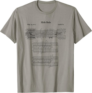 Vintage Slide Rule Shirt - Engineer Mechanical Calculator T-Shirt - T-Shirt | Sand