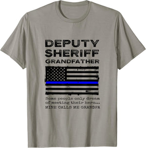 Proud Deputy Sheriff Grandfather Grandpa Granddad Grandchild T-Shirt - T-Shirt | Sand