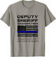 Proud Deputy Sheriff Grandfather Grandpa Granddad Grandchild T-Shirt - T-Shirt | Sand