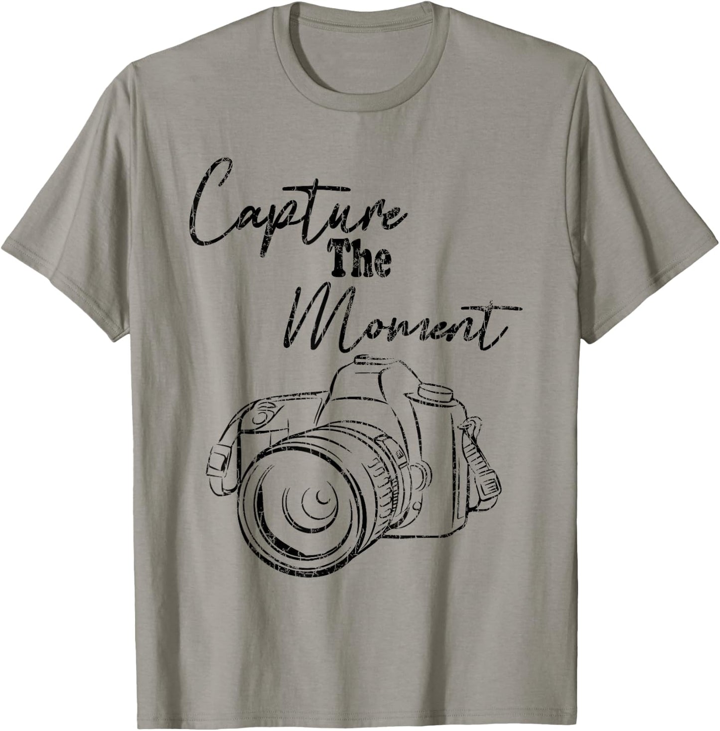 Capture The Moment Funny Photography Photographer Graphic T-Shirt - T-Shirt | Sand