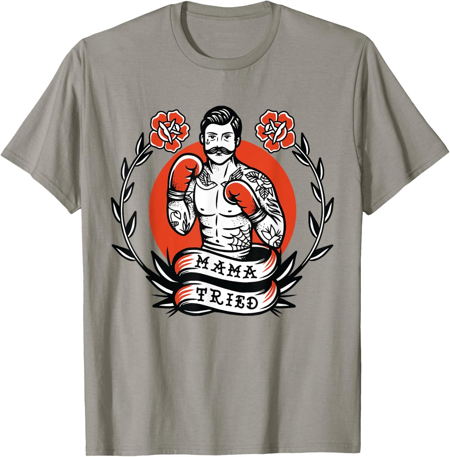 Boxer American Traditional Tattoo Old School Boxing Flash T-Shirt - T-Shirt | Sand
