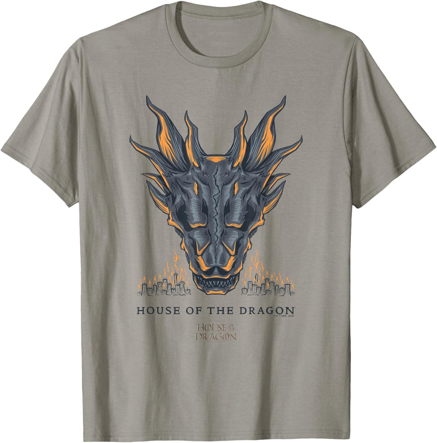 House of the Dragon Skull City Fire T-Shirt - T-Shirt | Sand