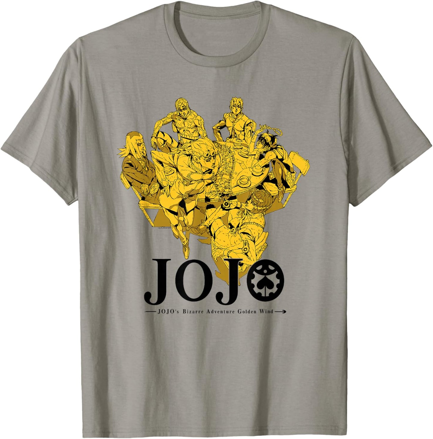 JoJo's Bizarre Adventure Golden Wind Bruno's Gang Gold Anime T-Shirt - T-Shirt | Sand