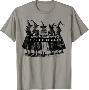 Trick Or Treat Witch Witches Girl Will Be Girls Halloween T-Shirt - T-Shirt | Sand