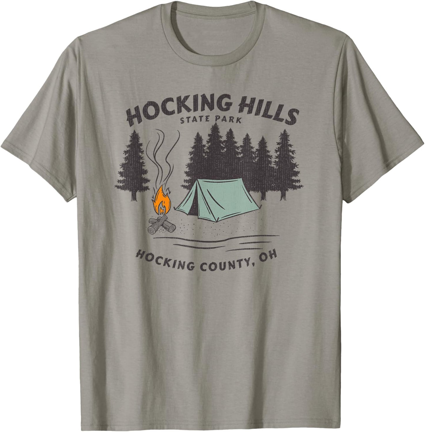 Retro Hocking Hills State Park Souvenir T-Shirt - T-Shirt | Sand