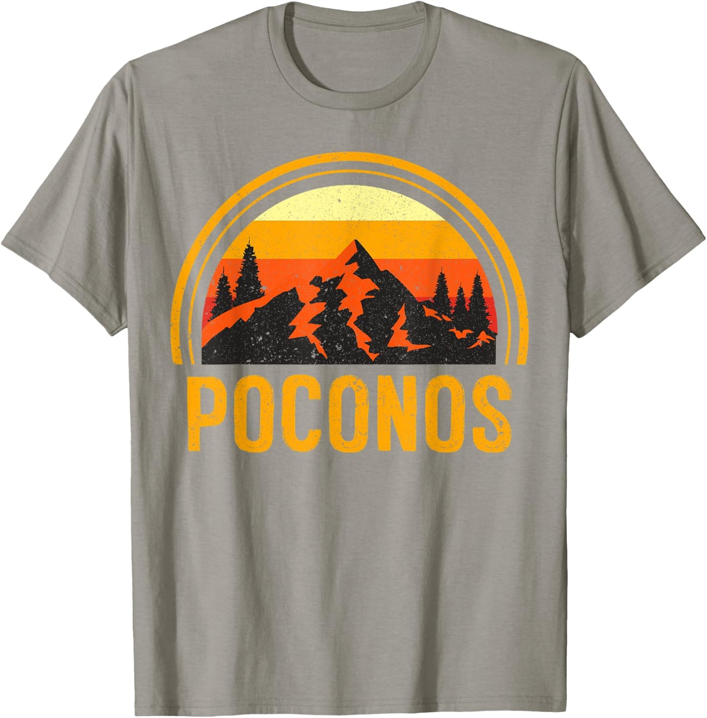 Poconos Pennsylvania PA Mountains Hiking Souvenir Vintage T-Shirt - T-Shirt | Sand