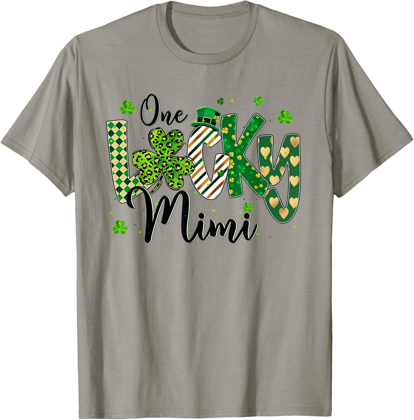Shamrock One Lucky Mimi St. Patrick's Day Mother Mom T-Shirt - T-Shirt | Sand