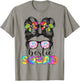 Bestie Squad Messy Bun Tie Dye Best Friends Girls Kids Teens T-Shirt - T-Shirt | Sand