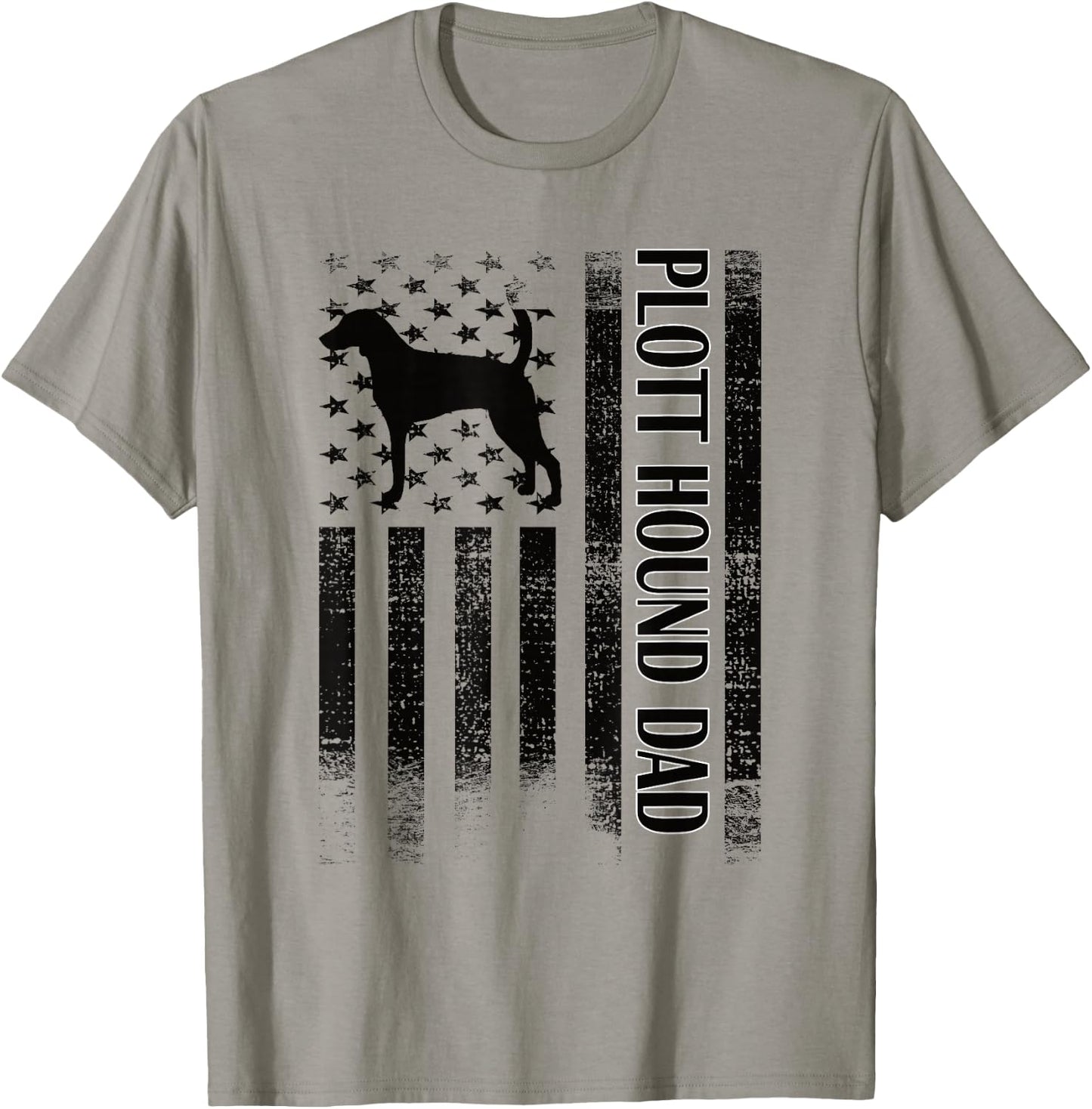 Plott Hound Dad US Flag Plott Hound Owner T-Shirt - T-Shirt | Sand
