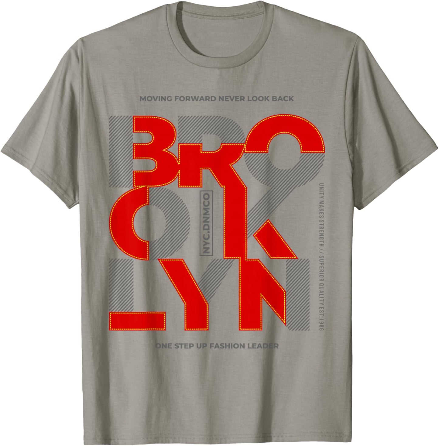 Brooklyn Moving Forward Never Look Back T-Shirt - T-Shirt | Sand