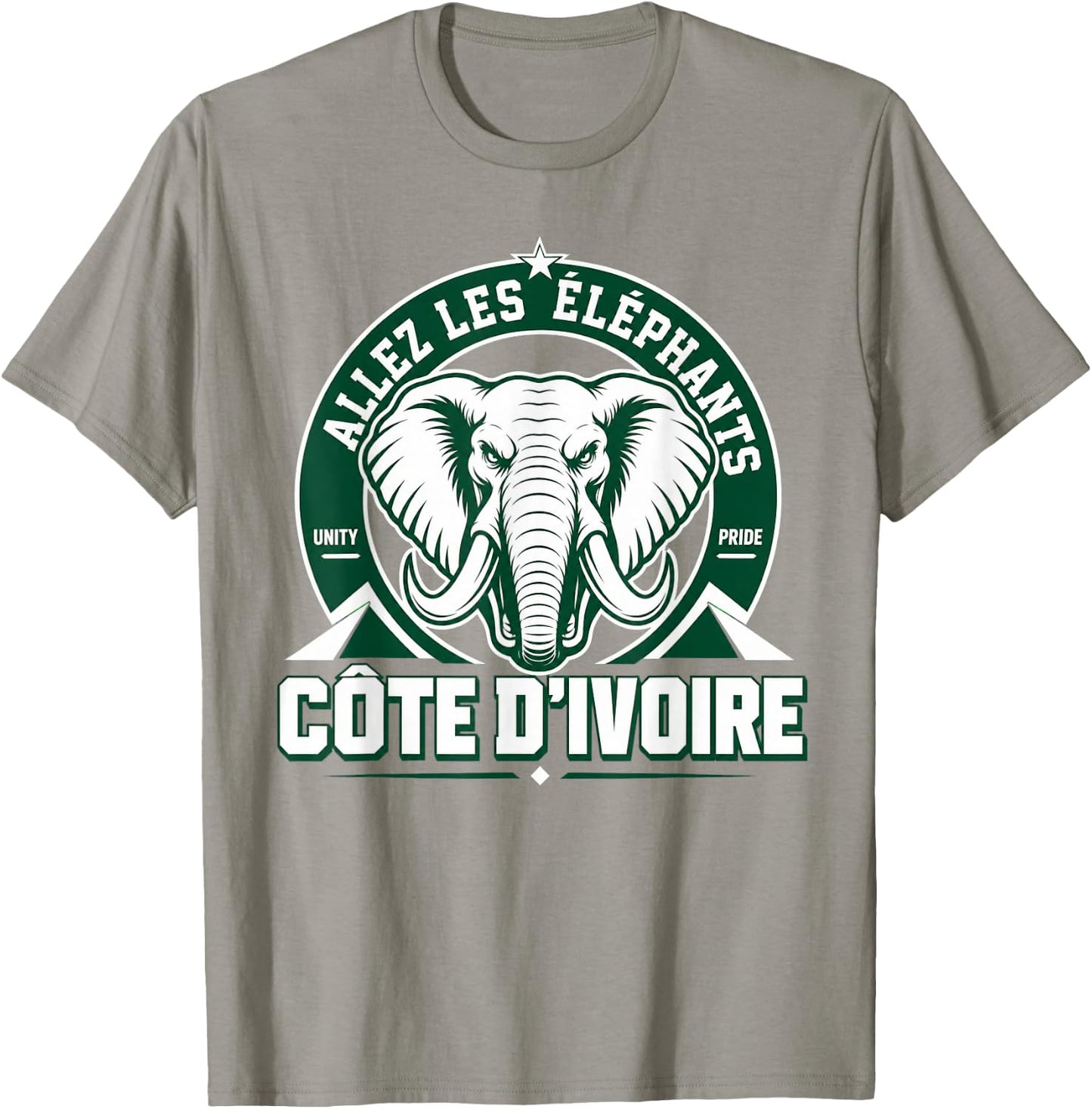 Ivory Coast Pride Cote D'Ivoire Heritage Elephant Flag T-Shirt - T-Shirt | Sand