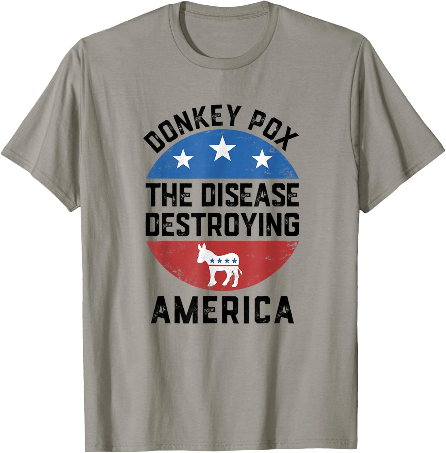 Donkey Pox The Disease Destroying America Donkeypox Back T-Shirt - T-Shirt | Sand