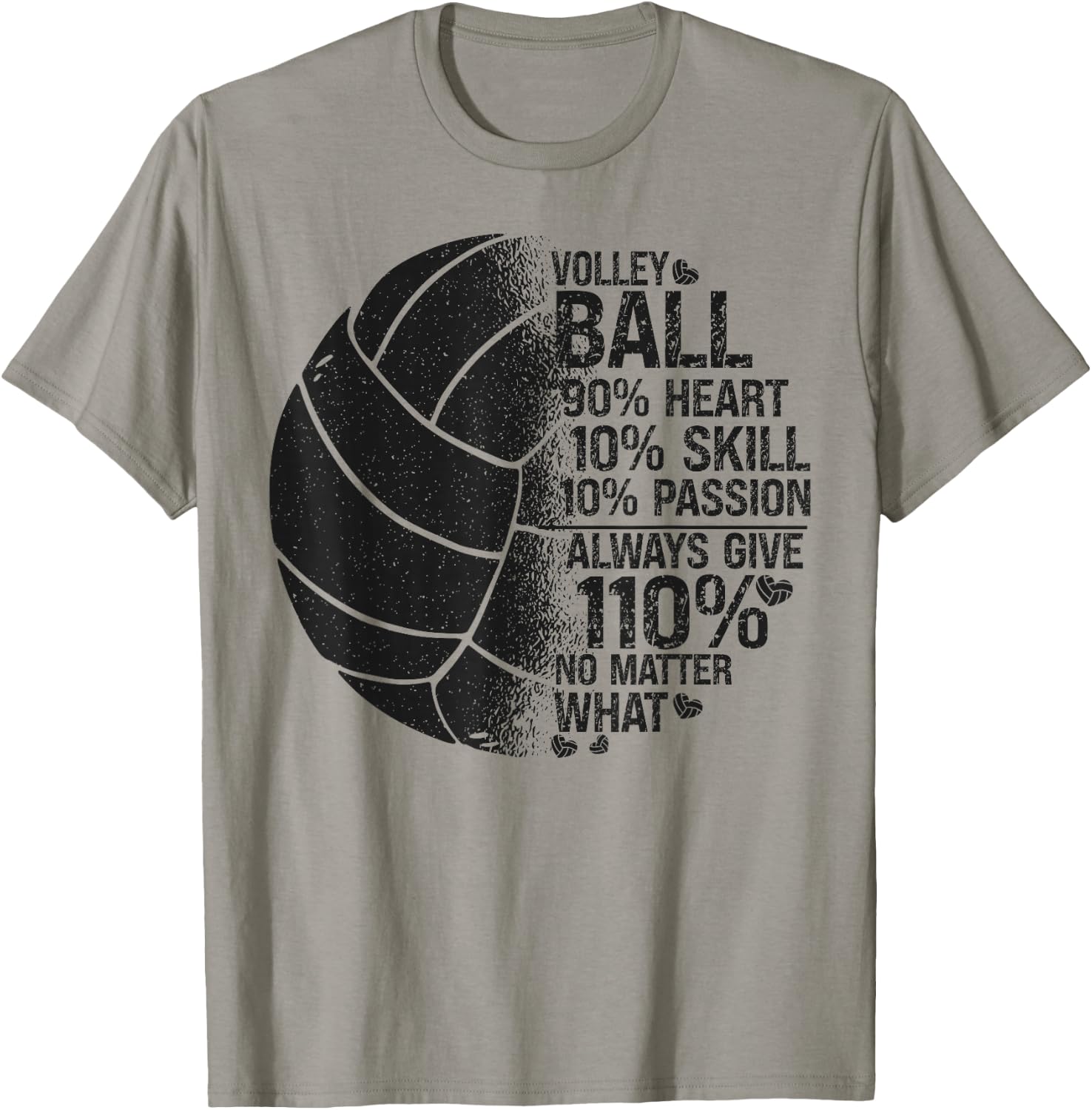 Volleyball Player Team Volleyball 90% Heart 10% Skill 10% T-Shirt - T-Shirt | Sand