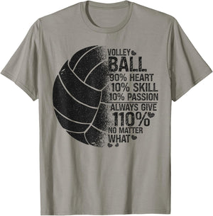 Volleyball Player Team Volleyball 90% Heart 10% Skill 10% T-Shirt - T-Shirt | Sand