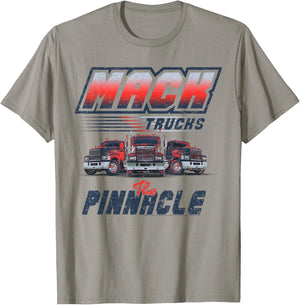 Mack Trucks The Pinnacle Trio of Semi-Trucks Trucker T-Shirt - T-Shirt | Sand