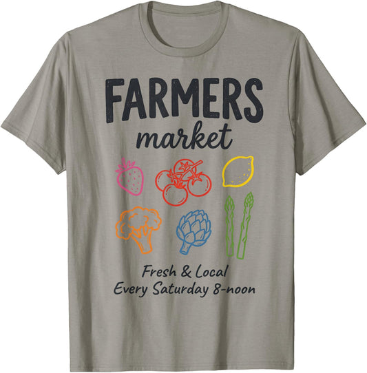 Farmers Market Fruit Aesthetic Foodie Tomato Girl Summer T-Shirt - T-Shirt | Sand