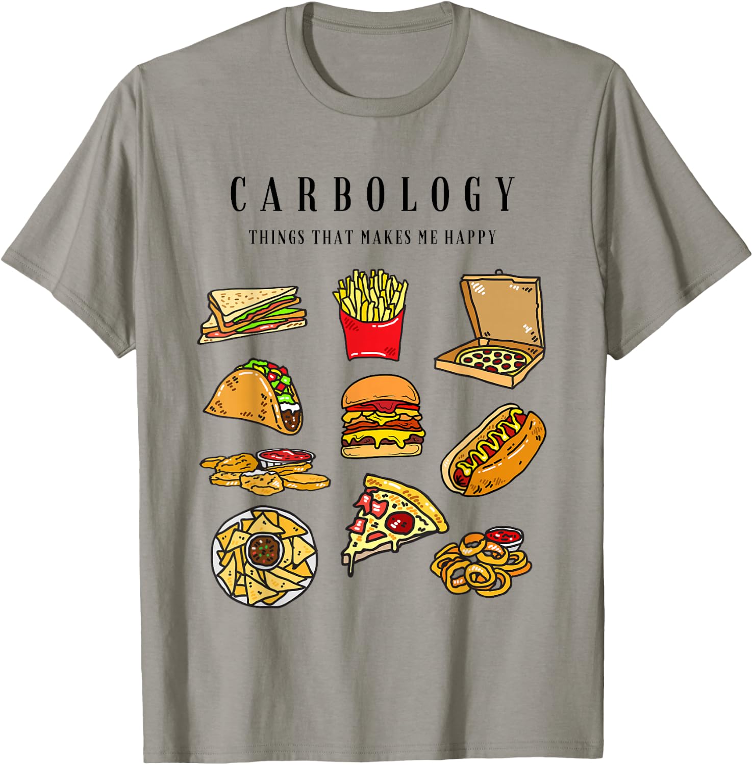 Carbology I love carbs funny vintage carbohydrates gift T-Shirt - T-Shirt | Sand