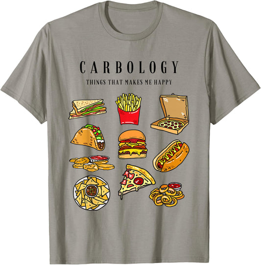 Carbology I love carbs funny vintage carbohydrates gift T-Shirt - T-Shirt | Sand
